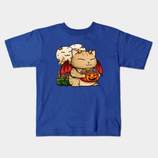 Halloween Cat Devil Kitty Kids T-Shirt